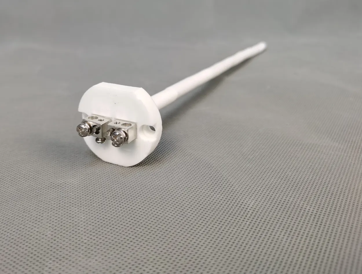 Ceramic-sheathed furnace thermocouple assembly with exposed cold-end terminals