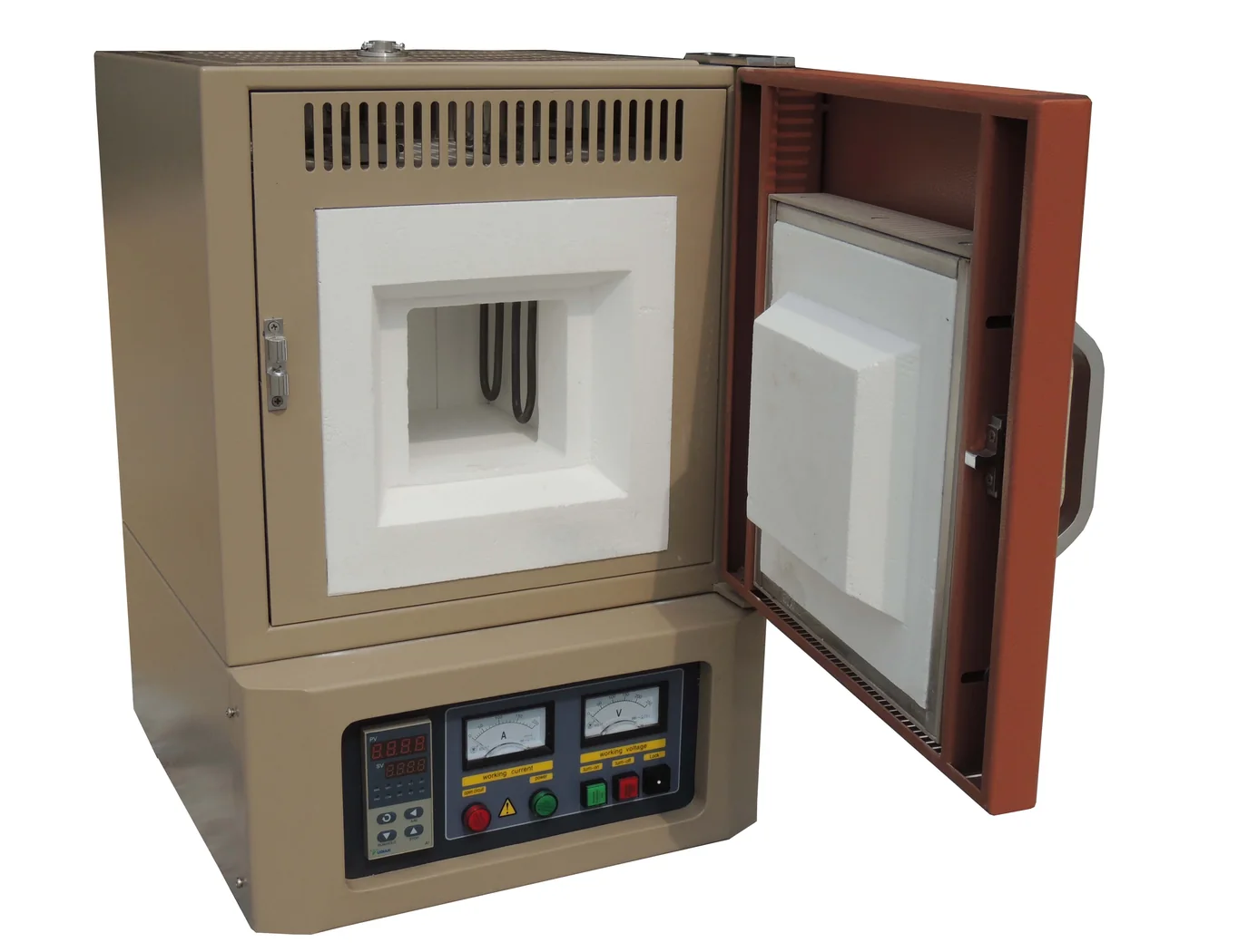 Open dental zirconia sintering furnace chamber