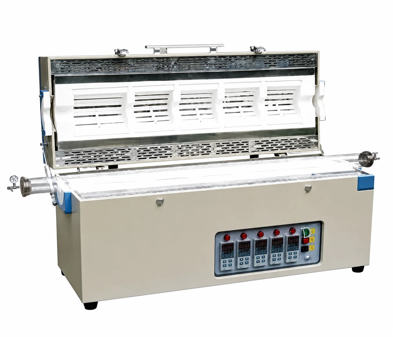 Open five-zone horizontal tube furnace
