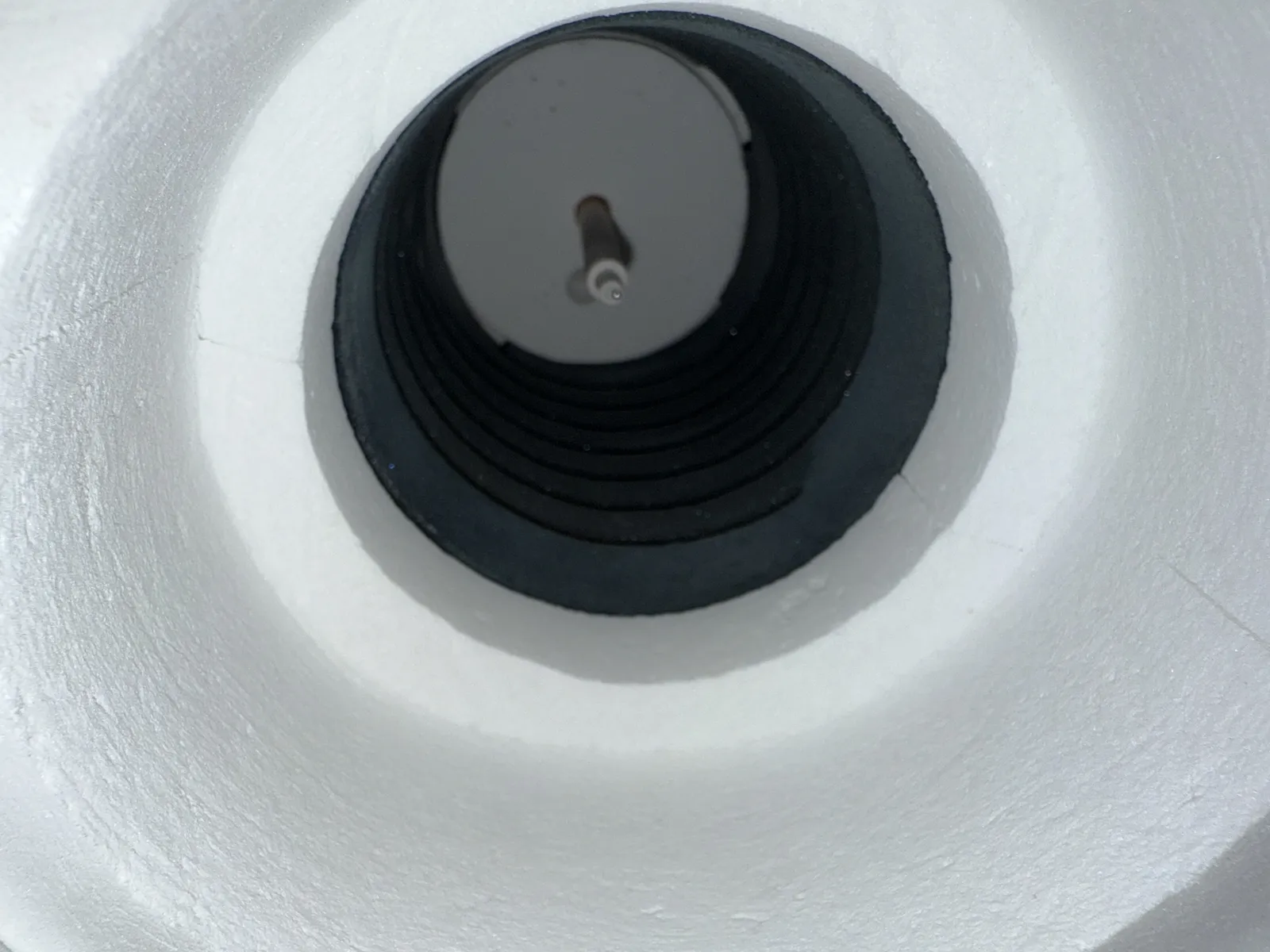 Interior of a dental furnace chamber showing the silicon carbide spiral heating path